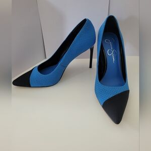 Jessica Simpson Blue Black Women High Heels SIZE 9.5/41